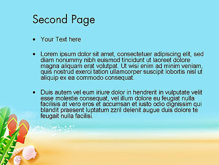 Modèle PowerPoint de plage ensoleillée, Diapositive 2, 14059, Fêtes / Grandes occasions — PoweredTemplate.com