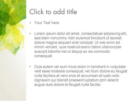Modello PowerPoint - Verde ortaggio a foglia astratto, Slide 3, 14060, Astratto/Texture — PoweredTemplate.com