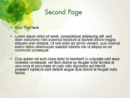 Modèle PowerPoint de abstrait de feuille de légumes verts, Diapositive 2, 14060, Abstrait / Textures — PoweredTemplate.com