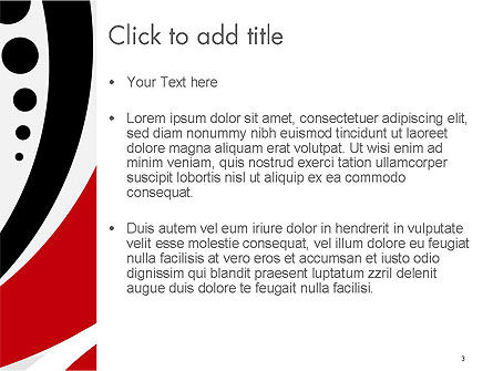 赤い黒い波のパターン - PowerPointテンプレート, スライド 3, 14104, 抽象／テクスチャ — PoweredTemplate.com