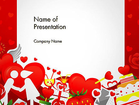 Love Border Frame PowerPoint Template, Free PowerPoint Template, 14117, Holiday/Special Occasion — PoweredTemplate.com