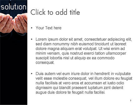 Businessman Holding Solution PowerPoint Template, Slide 3, 14123, Consulting — PoweredTemplate.com