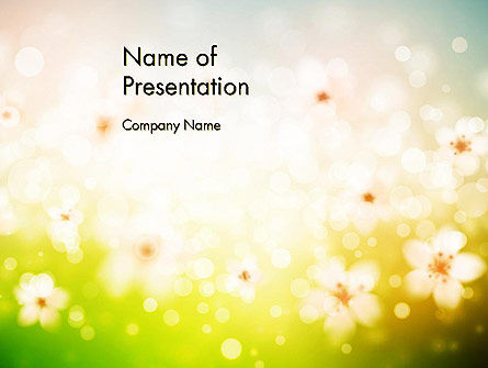 Grass and Flowers PowerPoint Template, PowerPoint Template, 14126, Nature & Environment — PoweredTemplate.com