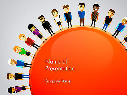 People Around the World PowerPoint Template, PowerPoint Template, 14137, Religious/Spiritual — PoweredTemplate.com