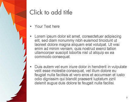 オレンジ色の背景に紙の葉 - PowerPointテンプレート, スライド 3, 14148, 抽象／テクスチャ — PoweredTemplate.com