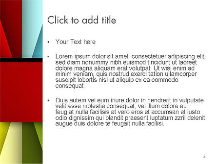 Colored Ribbons Converging to One Point PowerPoint Template, Slide 3, 14157, Art & Entertainment — PoweredTemplate.com