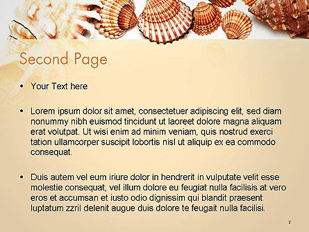 Sea Shells and Blank Frame PowerPoint Template, Slide 2, 14159, Careers/Industry — PoweredTemplate.com