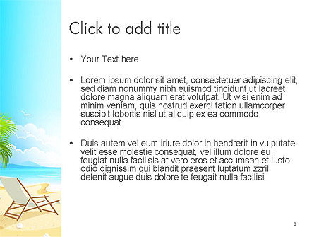Plantilla de PowerPoint - vacaciones de playa soleada, Diapositiva 3, 14168, Profesiones/ Industria — PoweredTemplate.com