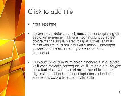 Modelo do PowerPoint - ouro geométrico abstração, Deslizar 3, 14178, Abstrato/Texturas — PoweredTemplate.com