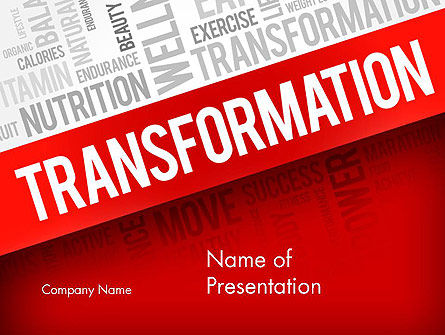 Transformation Word Cloud PowerPoint Template, Free PowerPoint Template, 14183, Sports — PoweredTemplate.com