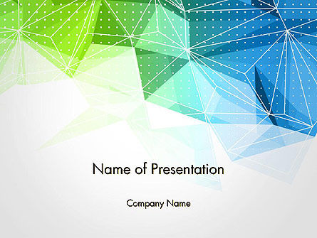 Polygonal Triangles PowerPoint Template, 14187, Abstract/Textures — PoweredTemplate.com