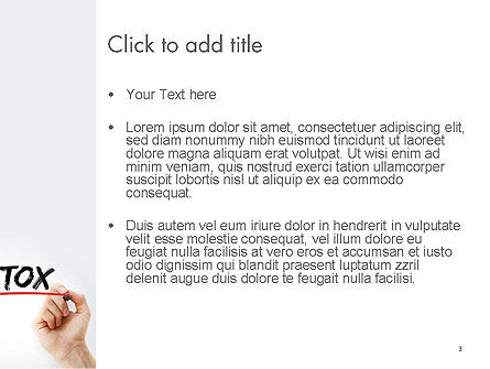 Templat PowerPoint Tulisan Tangan Detox Dengan Templat Powerpoint Marker, Slide 3, 14189, Medis — PoweredTemplate.com