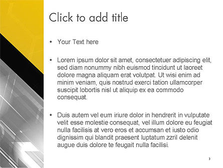 Modello PowerPoint - Sfondo astratto di tecnologia con le frecce e forme esagonali, Slide 3, 14195, Astratto/Texture — PoweredTemplate.com