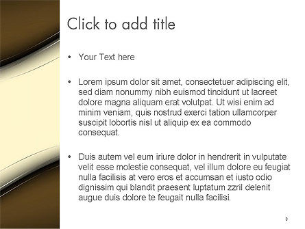 Modèle PowerPoint de obscurité brune des vagues brunes, Diapositive 3, 14197, Abstrait / Textures — PoweredTemplate.com