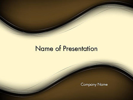 Wazig Bruine Golvensamenvatting PowerPoint Template, Gratis PowerPoint-sjabloon, 14197, Abstract/Textuur — PoweredTemplate.com