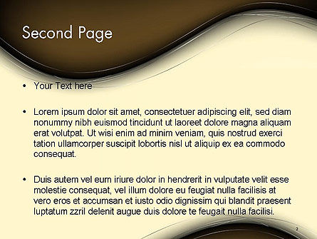 Plantilla de PowerPoint - borrosa marrón ondas resumen, Diapositiva 2, 14197, Abstracto / Texturas — PoweredTemplate.com