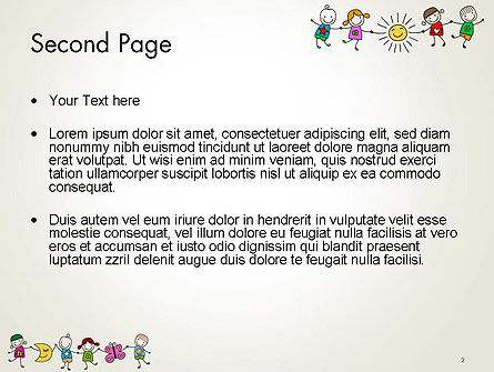 Kinderlijke Tekeningen PowerPoint Template, Dia 2, 14203, Education & Training — PoweredTemplate.com