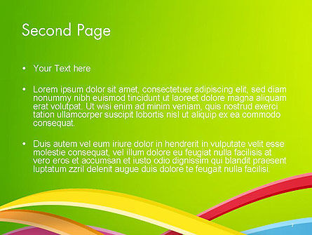 Modello PowerPoint - Onde colorate astratto, Slide 2, 14214, Astratto/Texture — PoweredTemplate.com