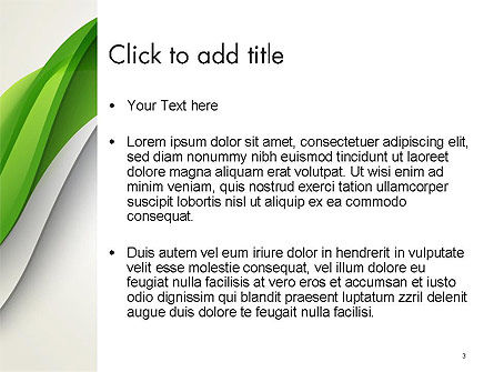 Modèle PowerPoint de résumé vagues élégantes, Diapositive 3, 14220, Abstrait / Textures — PoweredTemplate.com