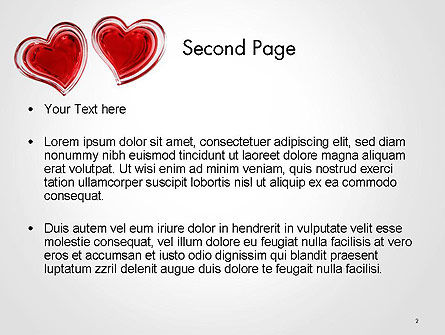 Two Hearts PowerPoint Template, Slide 2, 14223, Holiday/Special Occasion — PoweredTemplate.com