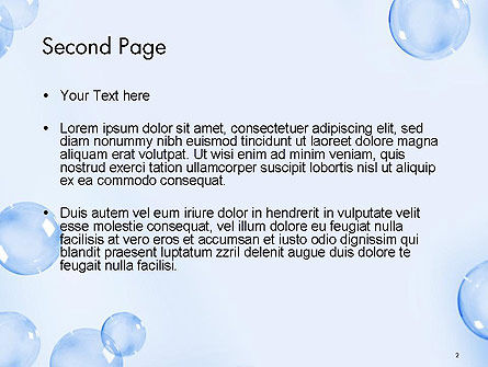 Water Bubbles PowerPoint Template, Slide 2, 14231, Abstract/Textures — PoweredTemplate.com