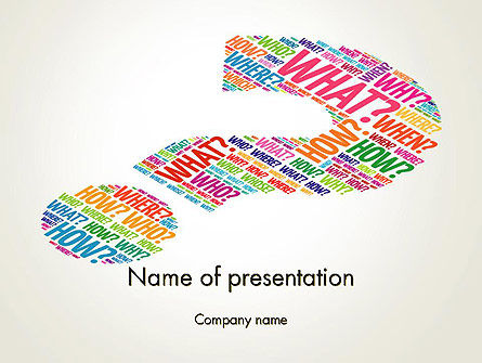 Modello PowerPoint - Punto interrogativo con le domande curiosità, Modello PowerPoint, 14233, Education & Training — PoweredTemplate.com