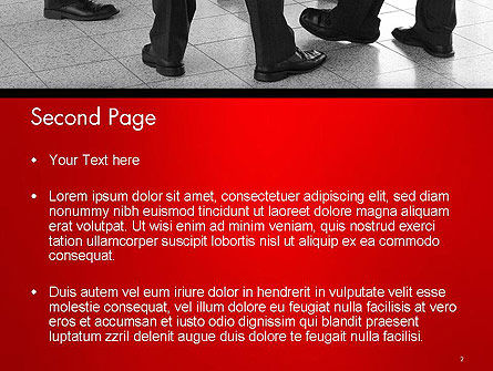 Plantilla de PowerPoint - empresarios de pie, Diapositiva 2, 14234, Negocios — PoweredTemplate.com