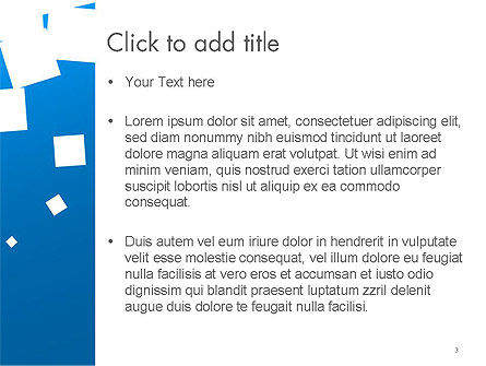 Wit Vlak En Vierkant Op Blauw PowerPoint Template, Dia 3, 14237, Abstract/Textuur — PoweredTemplate.com