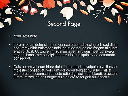 Modèle PowerPoint de bordure florale, Diapositive 2, 14250, Art & Entertainment — PoweredTemplate.com