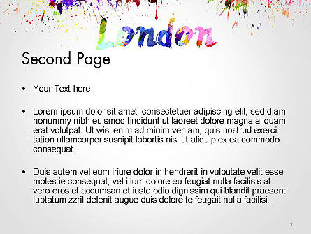 Modello PowerPoint - Skyline di londra in schizzi ad acquerello, Slide 2, 14251, Art & Entertainment — PoweredTemplate.com
