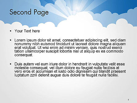 Blue Sky PowerPoint Template, Slide 2, 14262, Nature & Environment — PoweredTemplate.com