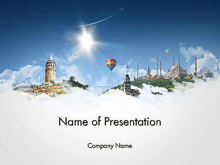 Modello PowerPoint - Punti di riferimento di istanbul, Modello PowerPoint, 14274, Bandiere/Mondo — PoweredTemplate.com