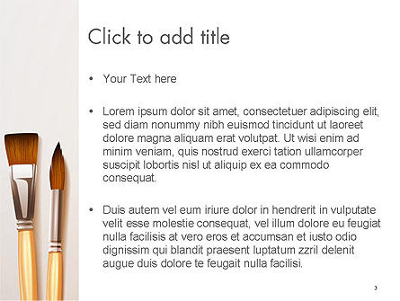 Wide and Thin Paintbrushes PowerPoint Template, Slide 3, 14276, Art & Entertainment — PoweredTemplate.com
