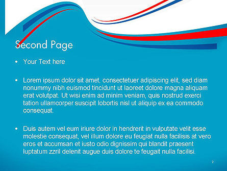 Blue, White and Red Curve Shapes PowerPoint Temaplte, Slide 2, 14288, Business — PoweredTemplate.com