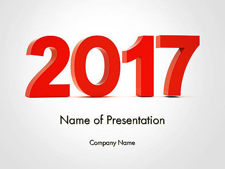 Plantilla de PowerPoint - números 2017, Gratis Plantilla de PowerPoint, 14290, Vacaciones/ Ocasiones especiales — PoweredTemplate.com