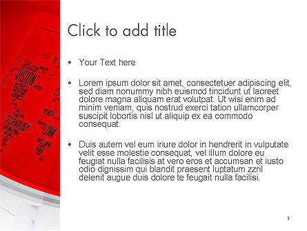 Tablet Met Word Cloud PowerPoint Template, Dia 3, 14296, Business Concepten — PoweredTemplate.com