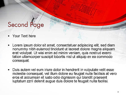Modèle PowerPoint de tablette avec nuage de mots, Diapositive 2, 14296, Concepts commerciaux — PoweredTemplate.com