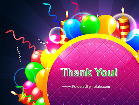 Happy Birthday Card PowerPoint Template, Backgrounds | 14305 ...