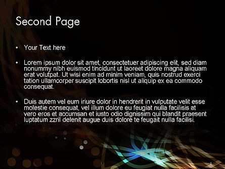 Templat PowerPoint Glowing Energi Abstrak, Slide 2, 14313, Abstrak/Tekstur — PoweredTemplate.com