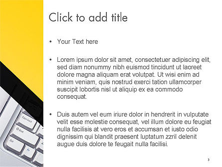 Tastatur und notizblock mit stift PowerPoint Vorlage, Folie 3, 14314, Business Konzepte — PoweredTemplate.com