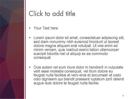 Veelhoekig Oppervlaktesamenvatting PowerPoint Template, Dia 3, 14318, Abstract/Textuur — PoweredTemplate.com