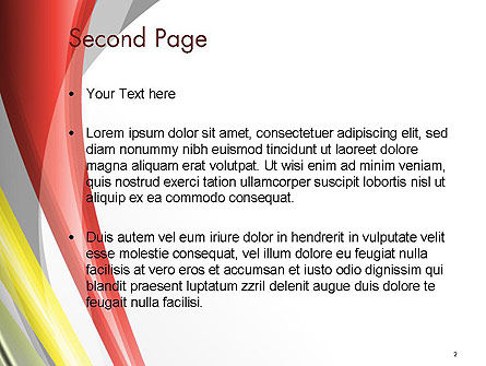 Abstracte Rokerige Golven PowerPoint Template, Dia 2, 14322, Abstract/Textuur — PoweredTemplate.com