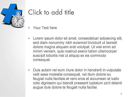 Modello PowerPoint - Croce blu e cronometro, Slide 3, 14327, Medico — PoweredTemplate.com
