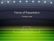 Modèle PowerPoint de stade de football la nuit