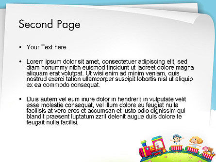 Templat PowerPoint Anak-anak Di Ilustrasi Kereta, Slide 2, 14334, Education & Training — PoweredTemplate.com
