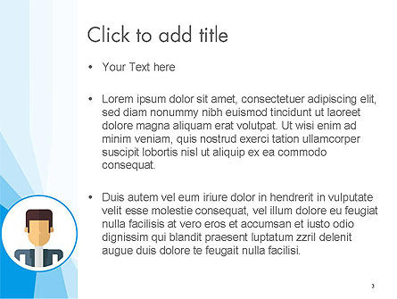 Plantilla de PowerPoint - fondo neutral azul con ilustración de persona, Diapositiva 3, 14336, Conceptos de negocio — PoweredTemplate.com