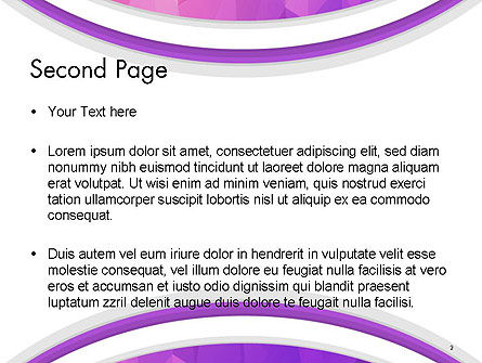 紫の多角形モザイク - PowerPointテンプレート, スライド 2, 14338, 抽象／テクスチャ — PoweredTemplate.com