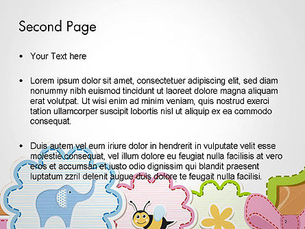 Modèle PowerPoint de invitation mignonne de baby shower, Diapositive 2, 14355, Fêtes / Grandes occasions — PoweredTemplate.com