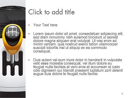 Modello PowerPoint - Auto e gearstick, Slide 3, 14357, Macchine e Trasporti — PoweredTemplate.com