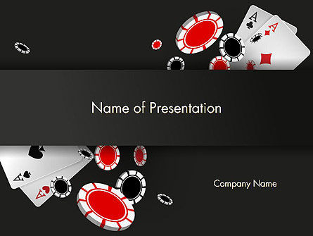 Poker Chips PowerPoint Template, PowerPoint Template, 14358, Art & Entertainment — PoweredTemplate.com